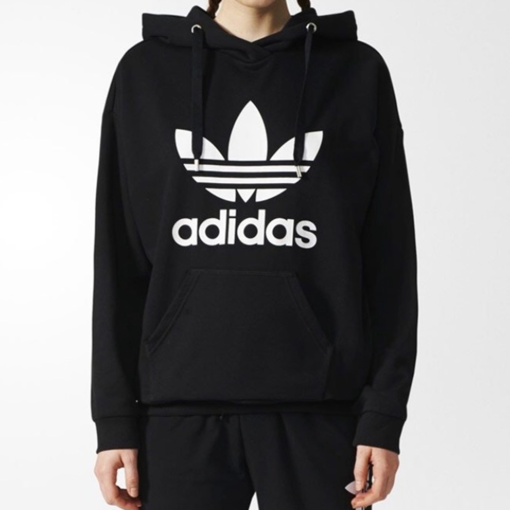 Black Adidas Trefoil Hoodie